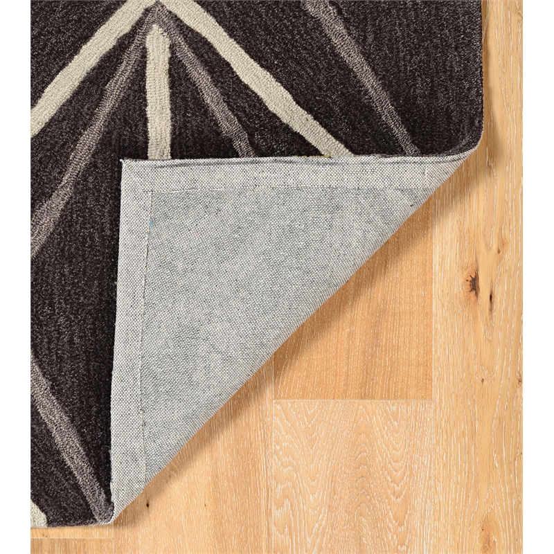 Riverbay Furniture 5' x 7' Hand Tufted Prisma Rug in Charcoal