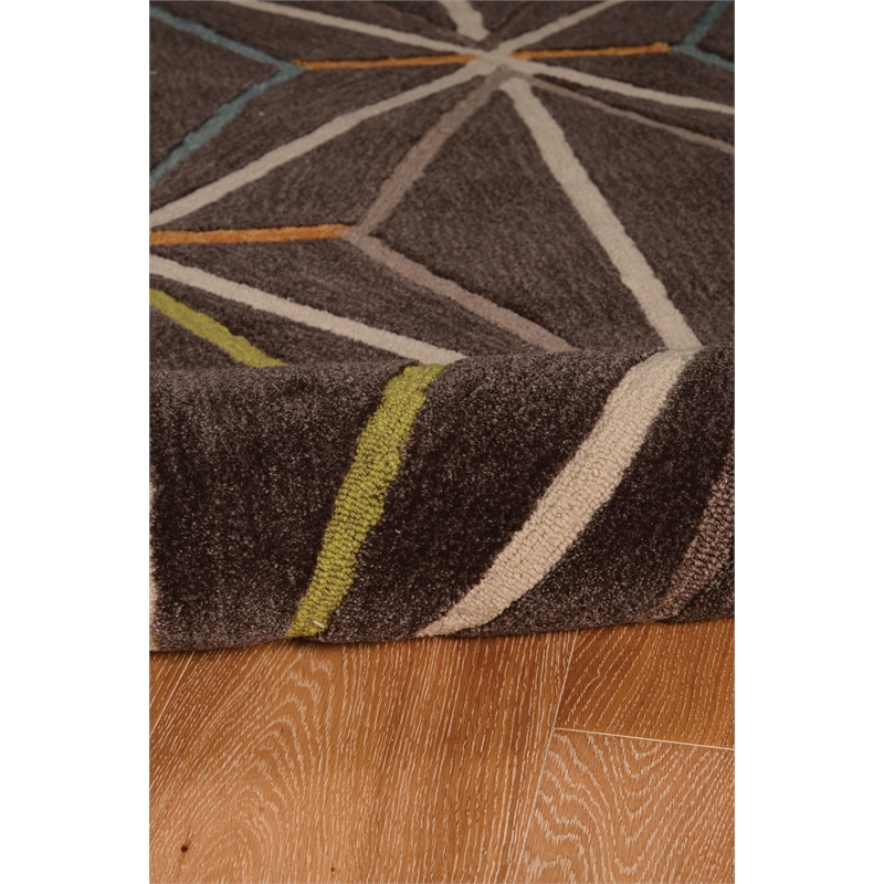 Riverbay Furniture 5' x 7' Hand Tufted Prisma Rug in Charcoal