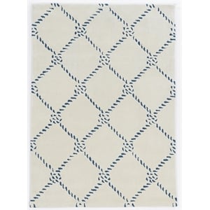 Riverbay Furniture 8' x 10' Hand Tufted Rope Qua Rug in Ivory