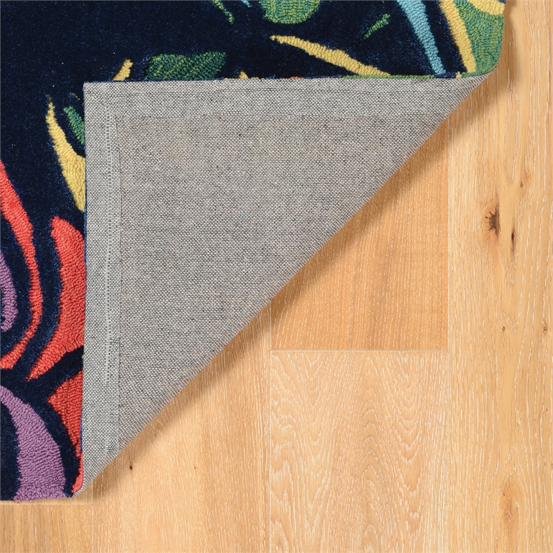 Riverbay Furniture 5' x 7' Hand Tufted Pineapple Rug in Navy