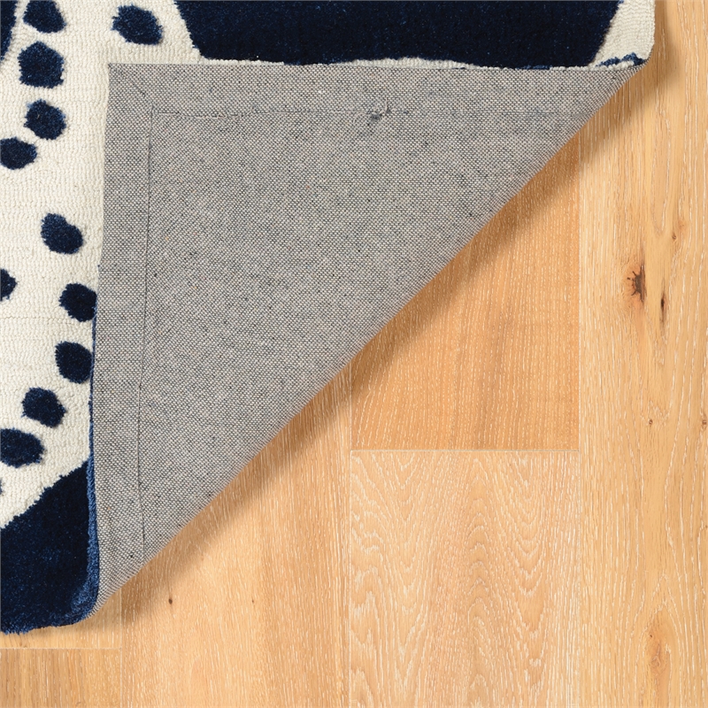 Riverbay Furniture 8' x 10' Hand Tufted Flotsom Rug in Navy and Ivory