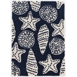 Riverbay Furniture 8' x 10' Hand Tufted Flotsom Rug in Navy and Ivory