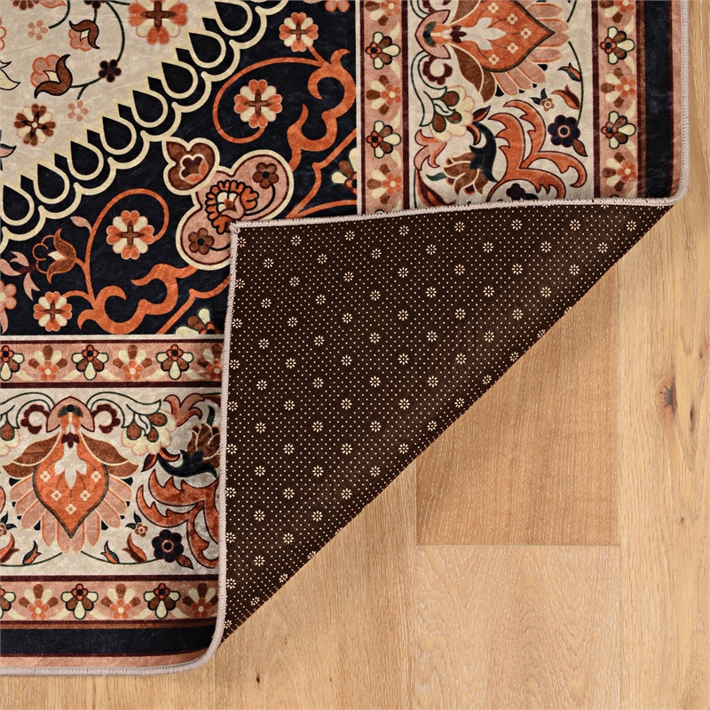 Riverbay Furniture 5' x 7' Area Rug in Cream and Copper