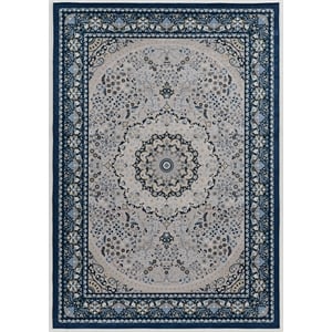 Riverbay Furniture 2'2&quot x 3'2&quot Accent Rug in Cream and Rust
