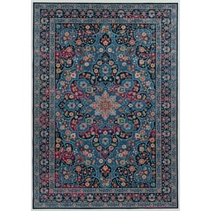 Riverbay Furniture 2'2&quot x 3'2&quot Accent Rug in Navy and Blue