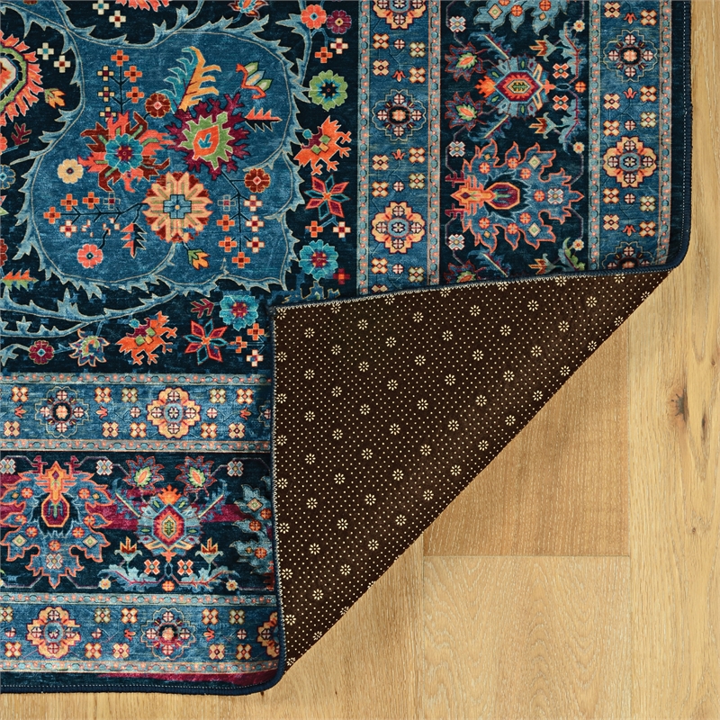 Riverbay Furniture 5' x 7' Area Rug in Navy and Blue