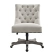 Riverbay Furniture Transitional Fabric Tufted Office Chair in Natural Beige