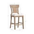 Riverbay Furniture Upholstered Brown/Beige Counter Stool Rectangular Hand Woven Rattan 43