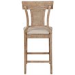 Riverbay Furniture Upholstered Brown/Beige Counter Stool Rectangular Hand Woven Rattan 43