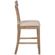 Riverbay Furniture Upholstered Brown/Beige Counter Stool Rectangular Hand Woven Rattan 43