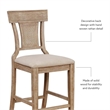Riverbay Furniture Upholstered Brown/Beige Counter Stool Rectangular Hand Woven Rattan 43