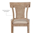 Riverbay Furniture Upholstered Brown/Beige Counter Stool Rectangular Hand Woven Rattan 43
