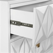 Riverbay Furniture 2 Drawer Geo Texture Nightstand in White