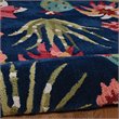 Riverbay Furniture Zaire 5'X7' Polyester and Cotton Area Rug - Cactus Navy/Multi
