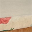 Riverbay Furniture Zaire 8'X10' Floral Design Polyester Area Rug - Ivory/Multi