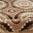 Riverbay Furniture Sierra 8'x10' Flat Chenille Swirl Design Area Rug in Brown