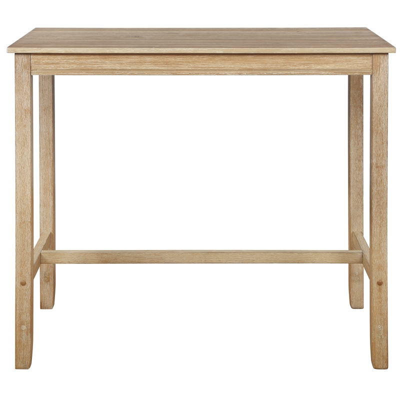 Riverbay Furniture Rubberwood Distressed Brown Pub Table Rectangular 42
