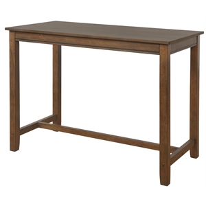 Riverbay Furniture 36&quot Wood Counter Height Pub Table in Rustic Brown