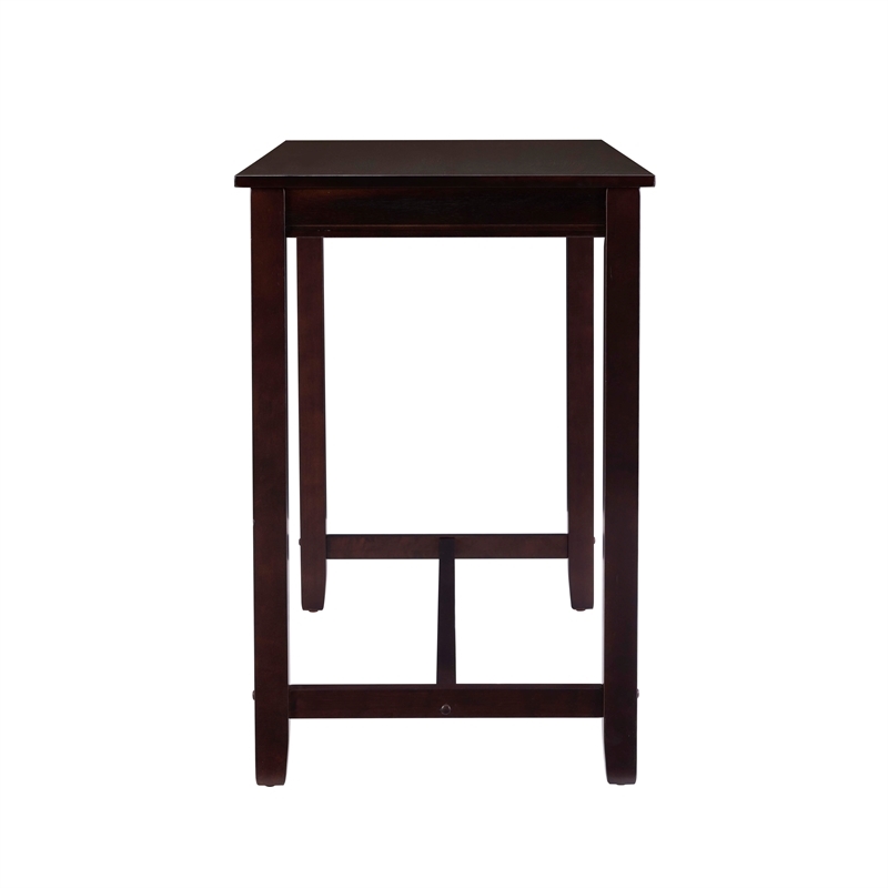 Riverbay Furniture Rubberwood Walnut Brown Pub Table Rectangular 47.25