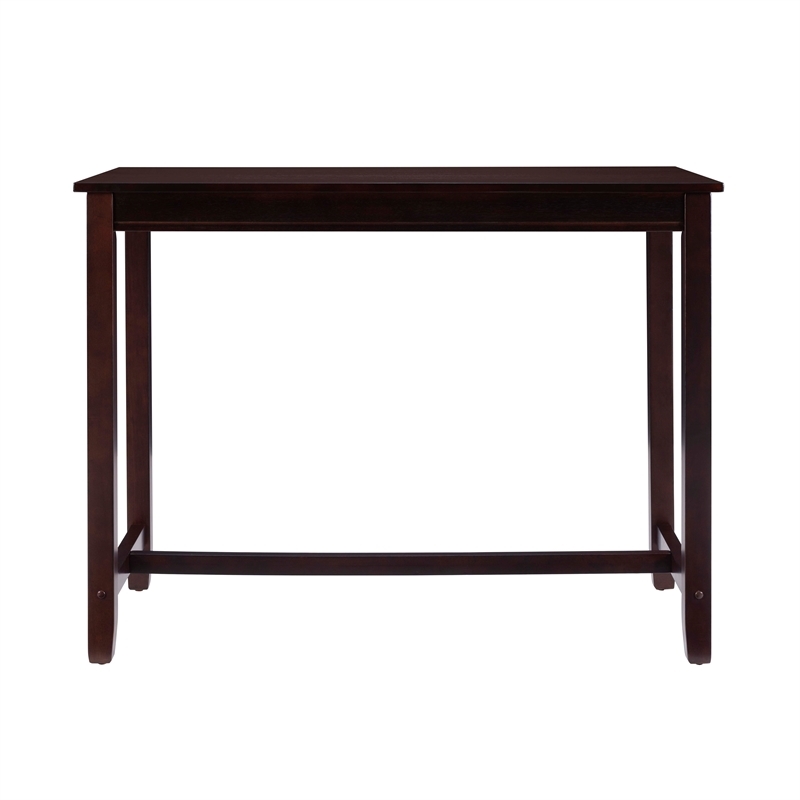 Riverbay Furniture Rubberwood Walnut Brown Pub Table Rectangular 47.25