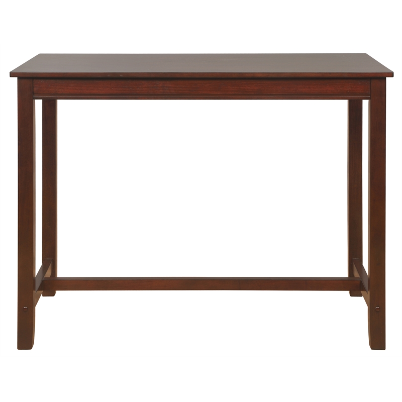 Riverbay Furniture Rubberwood Espresso Brown Pub Table Rectangular 27.25