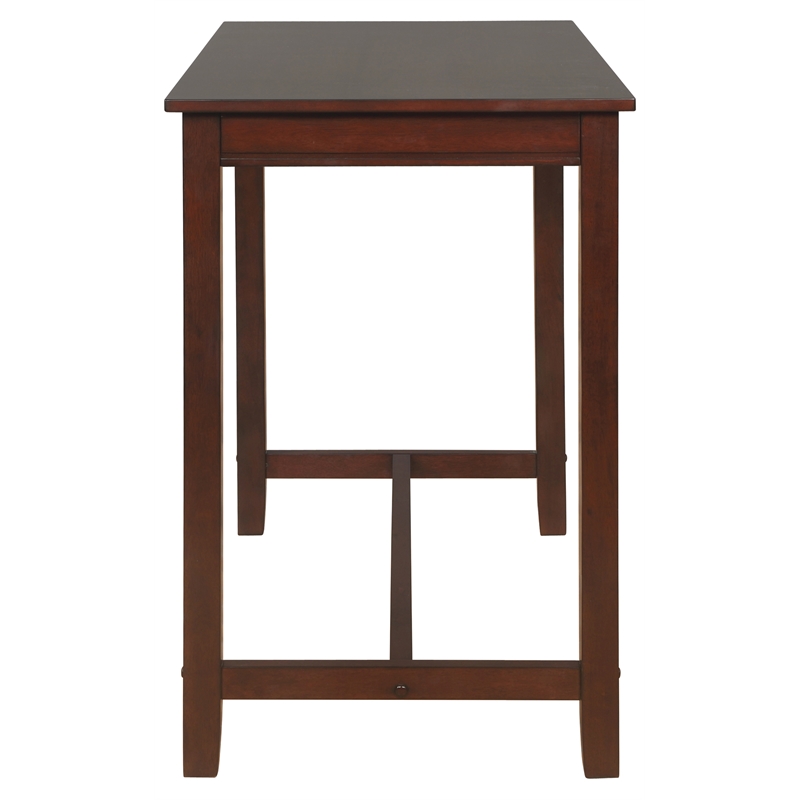 Riverbay Furniture Rubberwood Espresso Brown Pub Table Rectangular 27.25