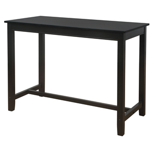 Riverbay Furniture 36&quot Wood Counter Height Pub Table in Black