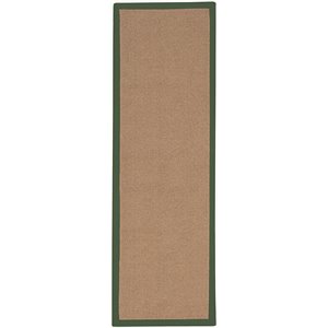 Riverbay Furniture 2'6&quot x 8' Transitional Wool Runner Rug in cork and Green