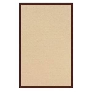 Riverbay Furniture 4' x 6' Transitional Wool Rug in Natural and Brown