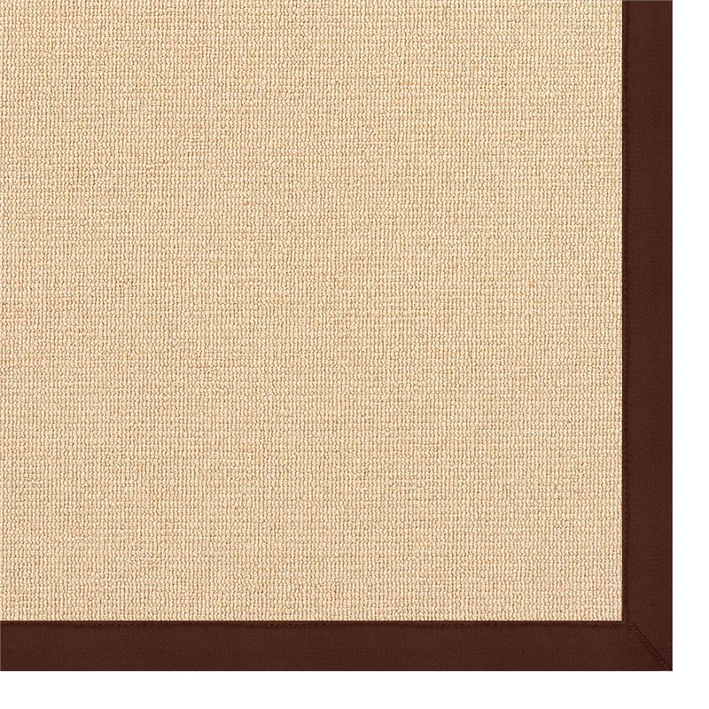 Riverbay Furniture 4' x 6' Transitional Wool Rug in Natural and Brown