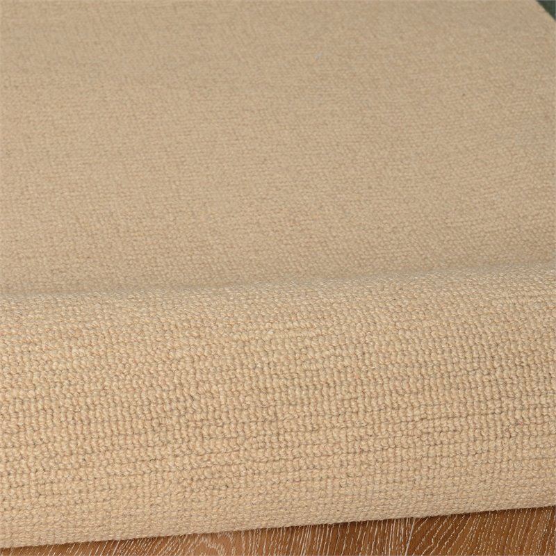 Riverbay Furniture 4' x 6' Transitional Wool Rug in Sisal and Green