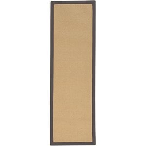 Riverbay Furniture 2'6&quot x 12' Transitional Wool Runner Rug in Sisal and Slate