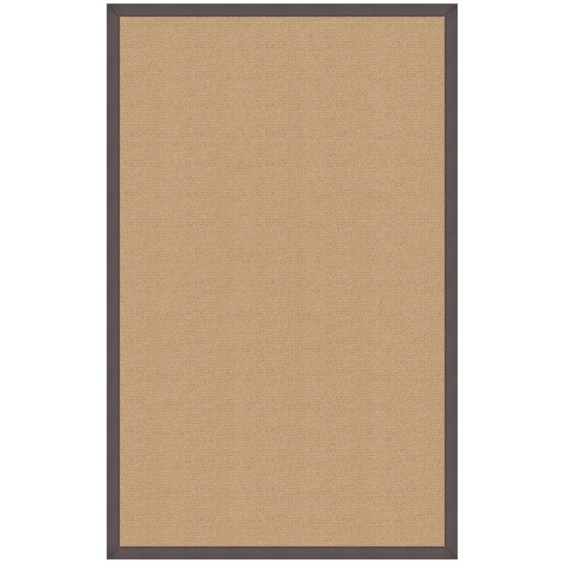 Riverbay Furniture 4' x 6' Transitional Wool Rug in Sisal and Slate