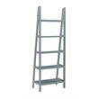 Riverbay Furniture 5-Shelf Transitional Wood Open Back Ladder Bookshelf in Gray