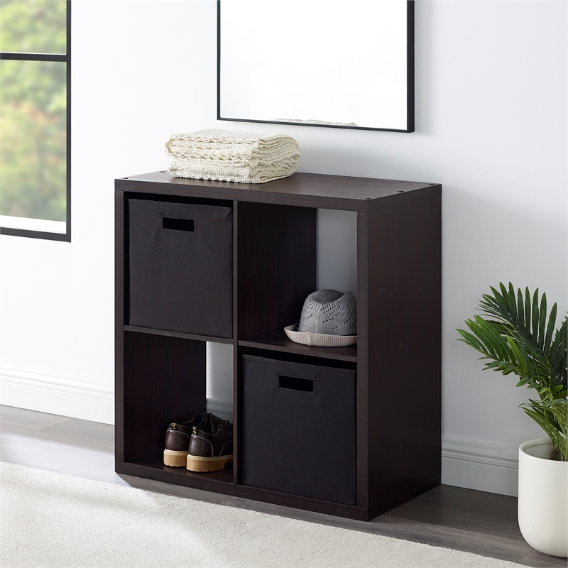 Riverbay Furniture Wood Espresso Storage Cabinet Rectangular 30.08