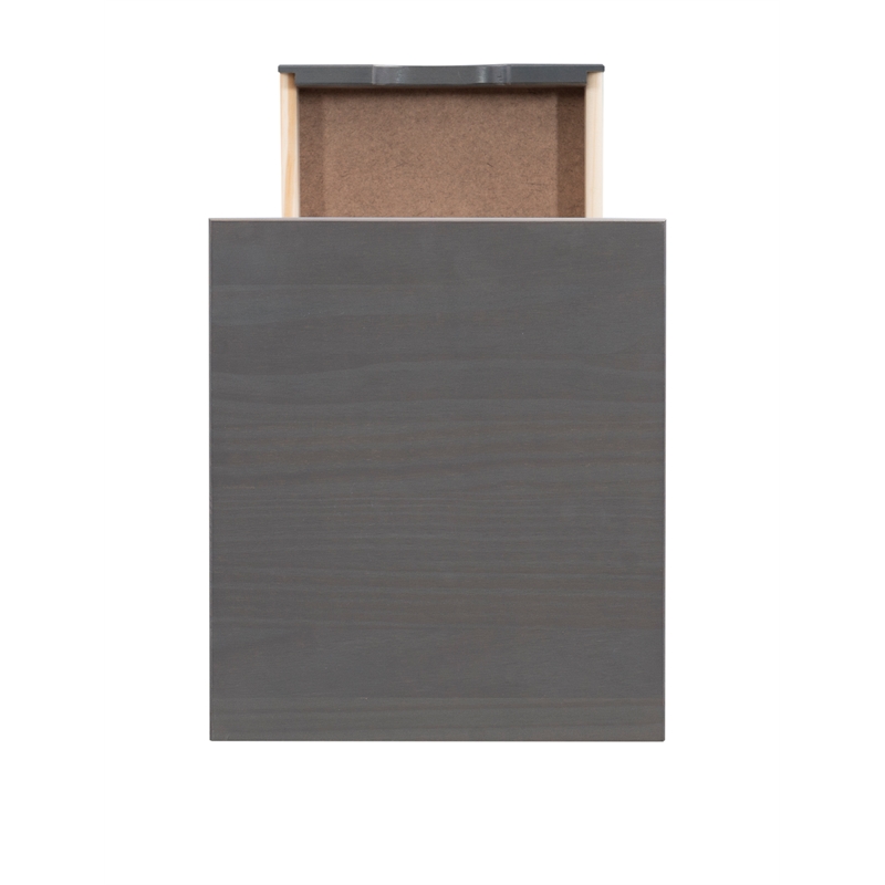 Riverbay Furniture Wood Gray Rolling Storage Cart Rectangular 13.38