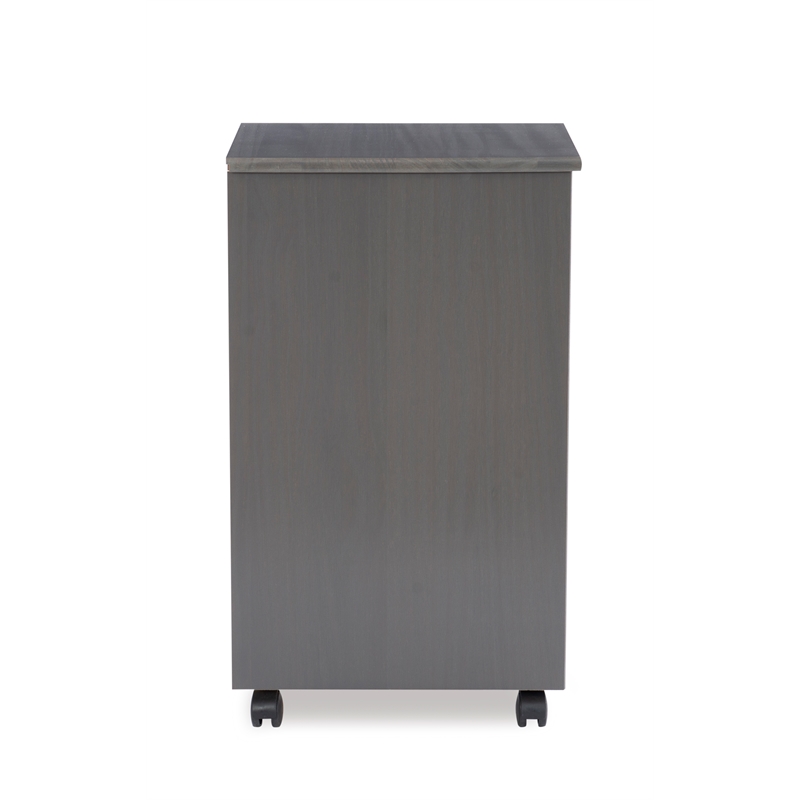 Riverbay Furniture Wood Gray Rolling Storage Cart Rectangular 13.38