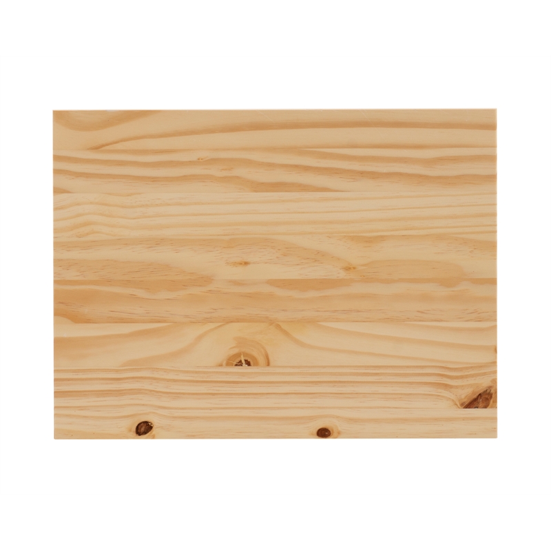 Riverbay Furniture Wood Natural Rolling Storage Cart Rectangular Casters 20.75