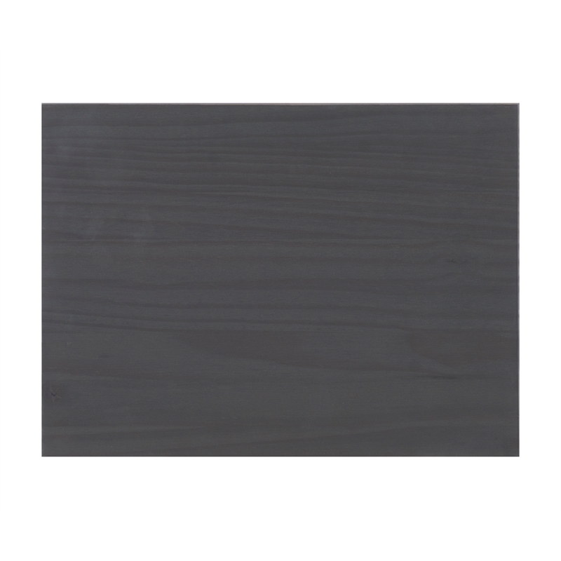 Riverbay Furniture Wood Gray Rolling Cart Rectangular Mobile 20.75