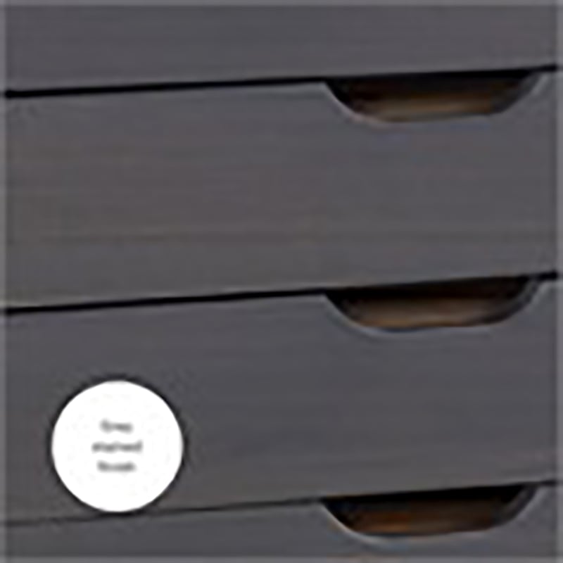 Riverbay Furniture Solid Wood Gray Storage Cart Rectangular Mobile 40.5