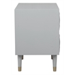 Riverbay Furniture Two Drawer Wood Geo Texture Nightstand in Gray