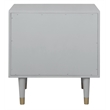 Riverbay Furniture Two Drawer Wood Geo Texture Nightstand in Gray