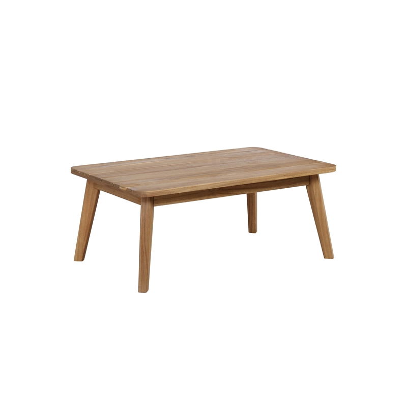 Riverbay Furniture Wood Outdoor Chat Set in Blue