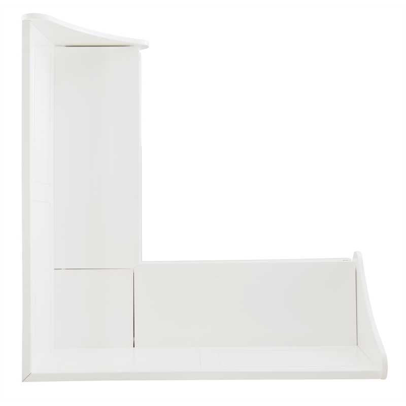 Riverbay Furniture Wood Corner Breakfast Nook in White