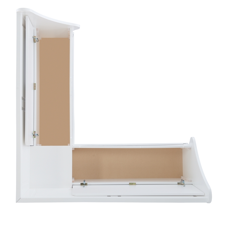 Riverbay Furniture Wood Corner Breakfast Nook in White