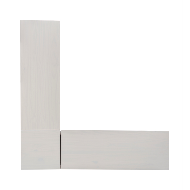 Riverbay Furniture Wood White Breakfast Nook Hidden Storage 62.4