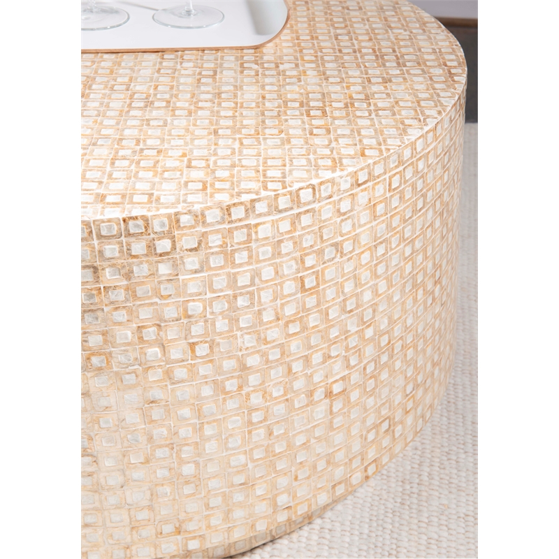 Riverbay Furniture Mosaic Coffee Table in Gold