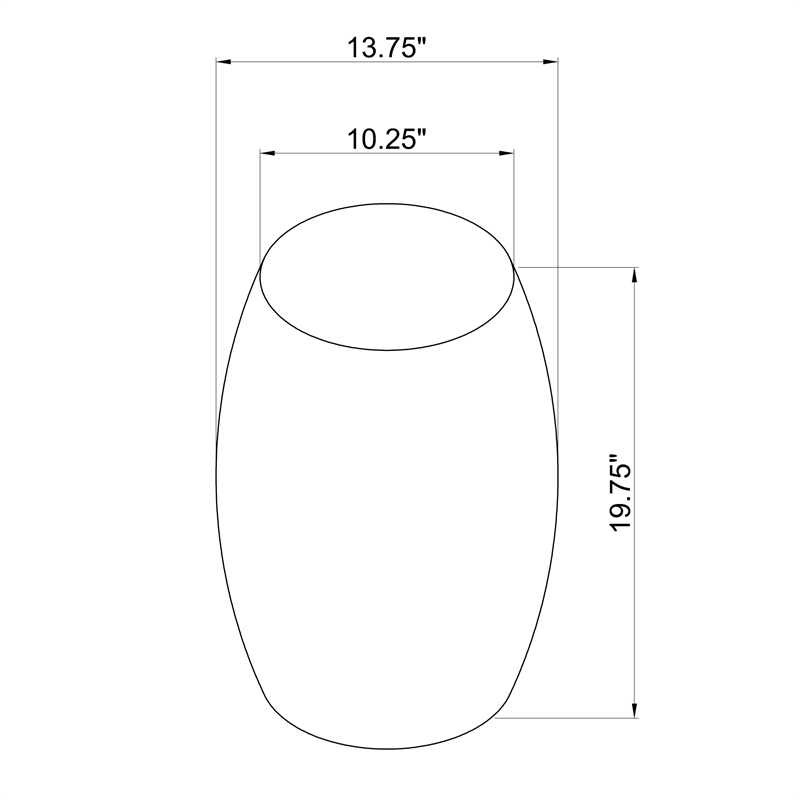 Riverbay Furniture MDF Light Blue Drum Table Round Glam 13.75