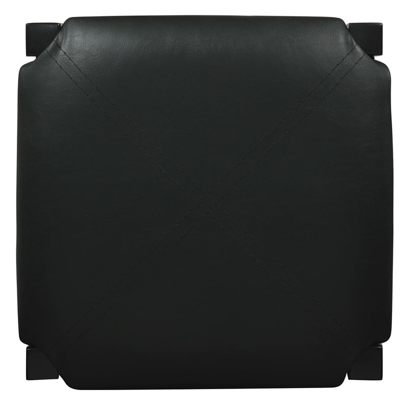 Riverbay Furniture Five Piece Wood Faux Marble Tavern Set in Black
