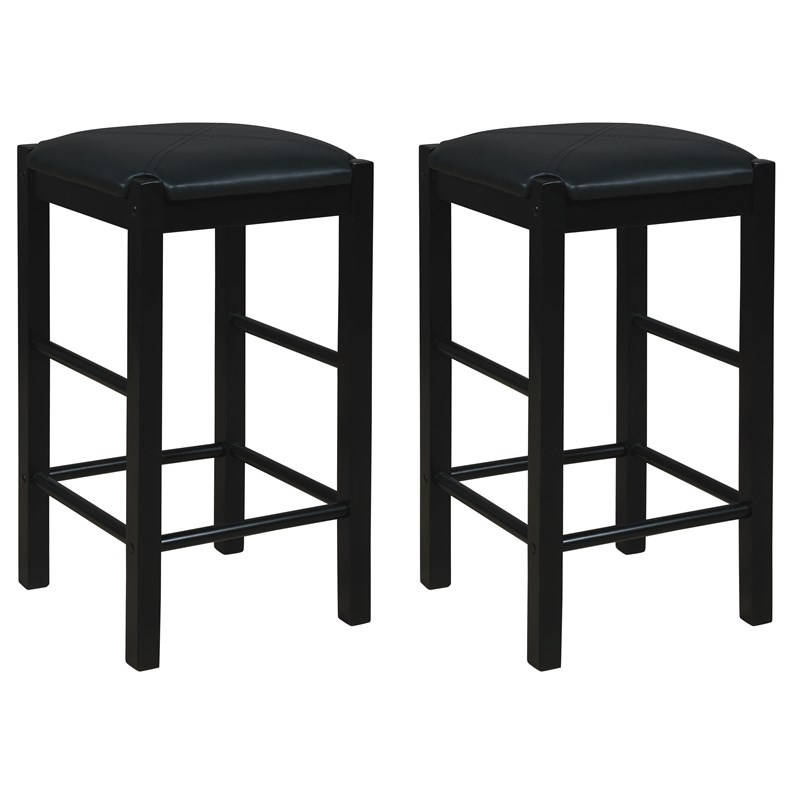 Riverbay Furniture Five Piece Wood Faux Marble Tavern Set in Black
